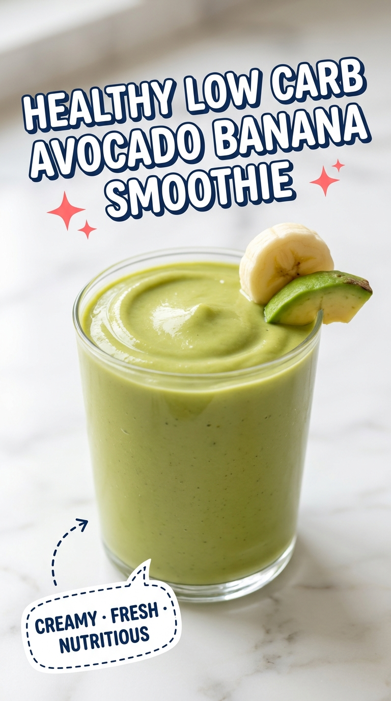 healthy low carb avocado banana smoothie