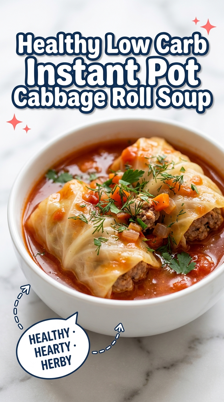 healthy low carb instant pot cabbage roll soup