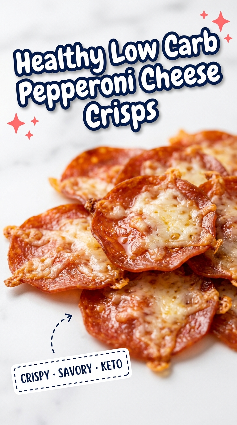 healthy low carb pepperoni cheese crisps