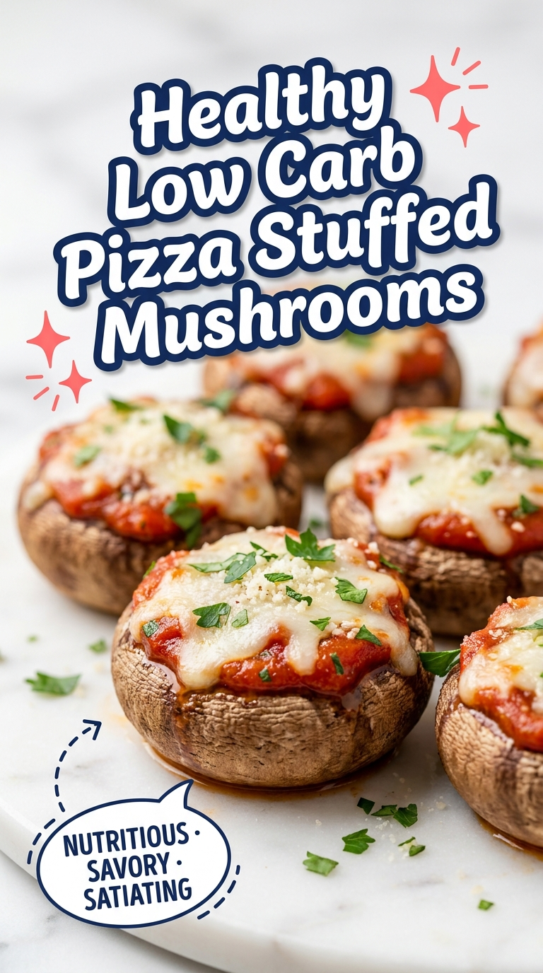 healthy low carb pizza stuffed mushrooms