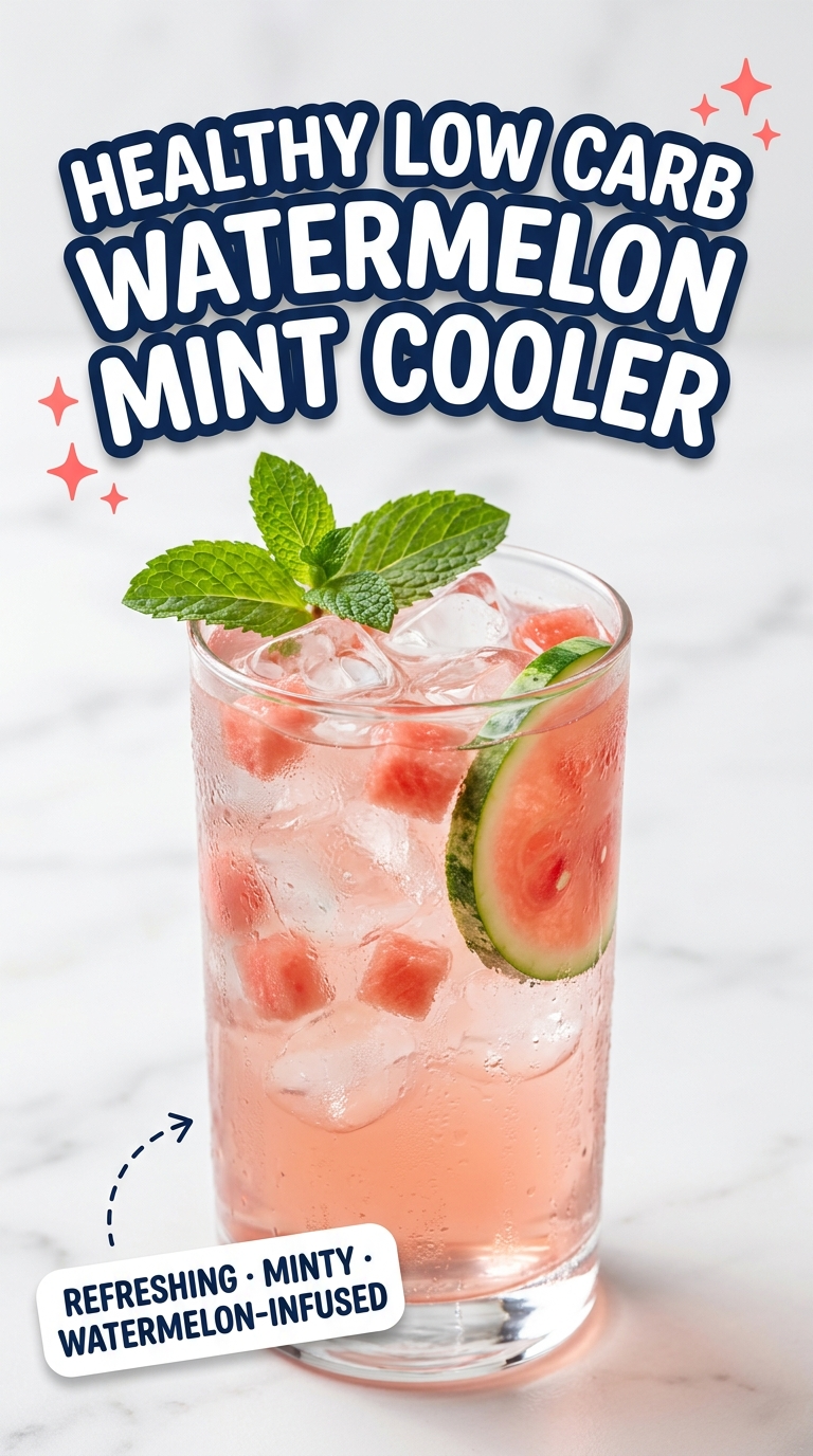healthy low carb watermelon mint cooler