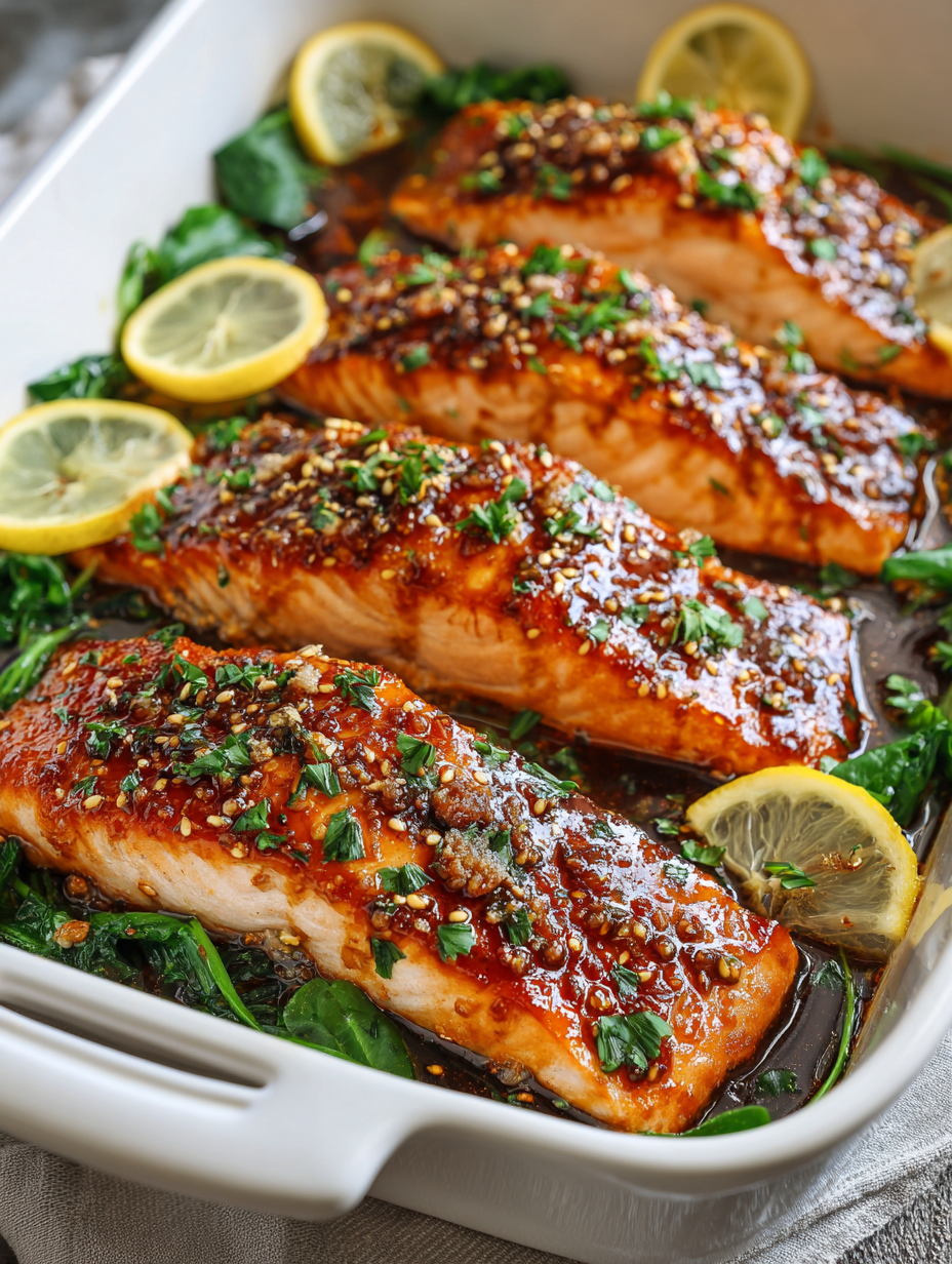 Honey Garlic Baked Salmon Recipe