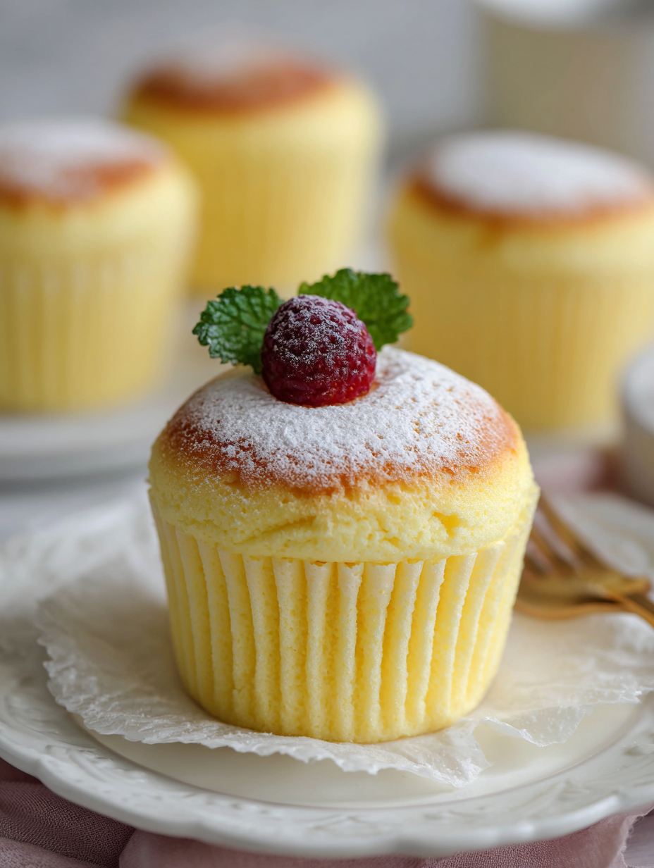 Japanese Cotton Cheesecake Cupcakes
