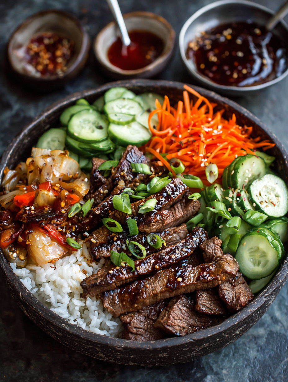 Korean BBQ Steak Bowls
