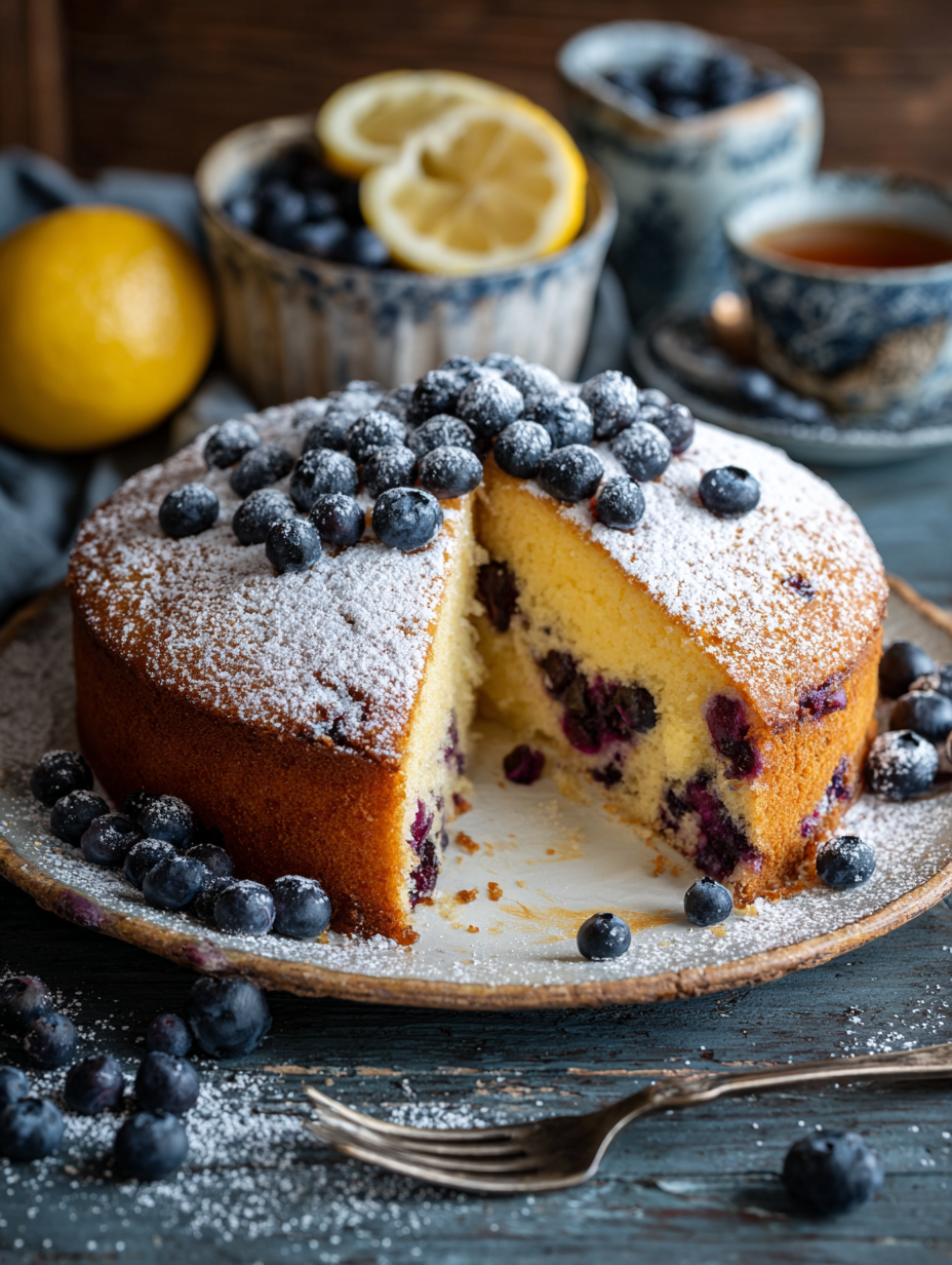 Lemon Blueberry Cake Recipe
