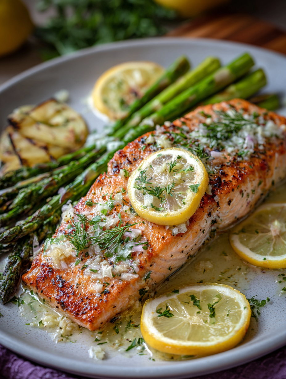 Lemon Garlic Butter Salmon Recipe
