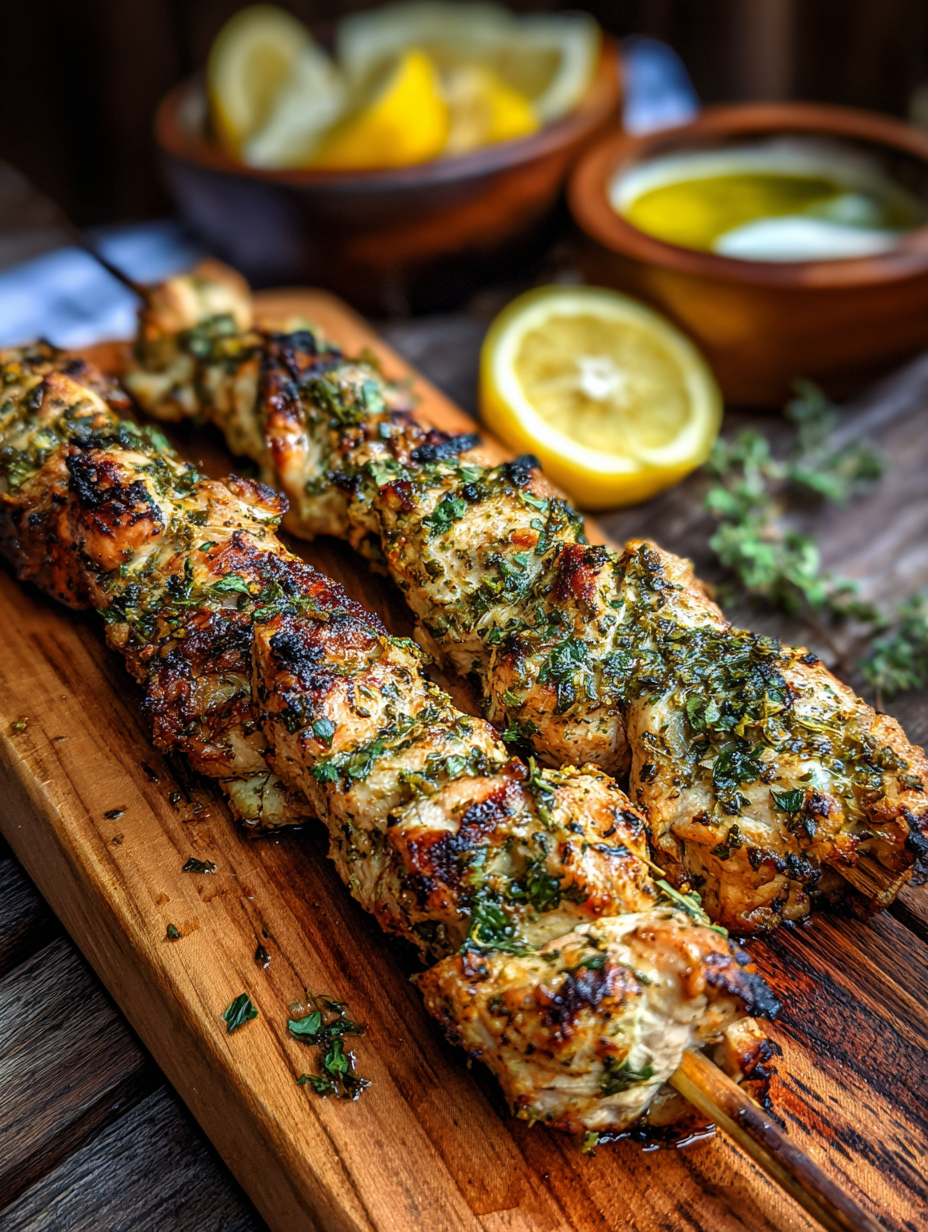 Lemon Herb Grilled Chicken Skewers Recipe