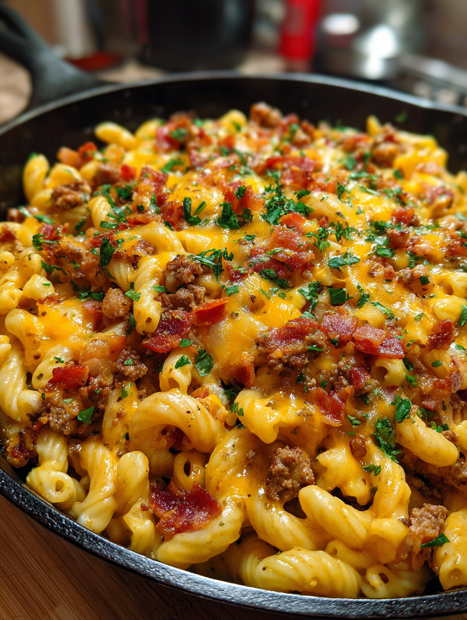 Loaded Bacon Cheeseburger Pasta