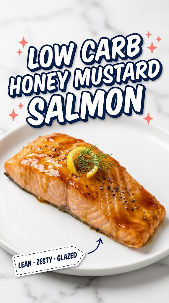 low carb honey mustard salmon