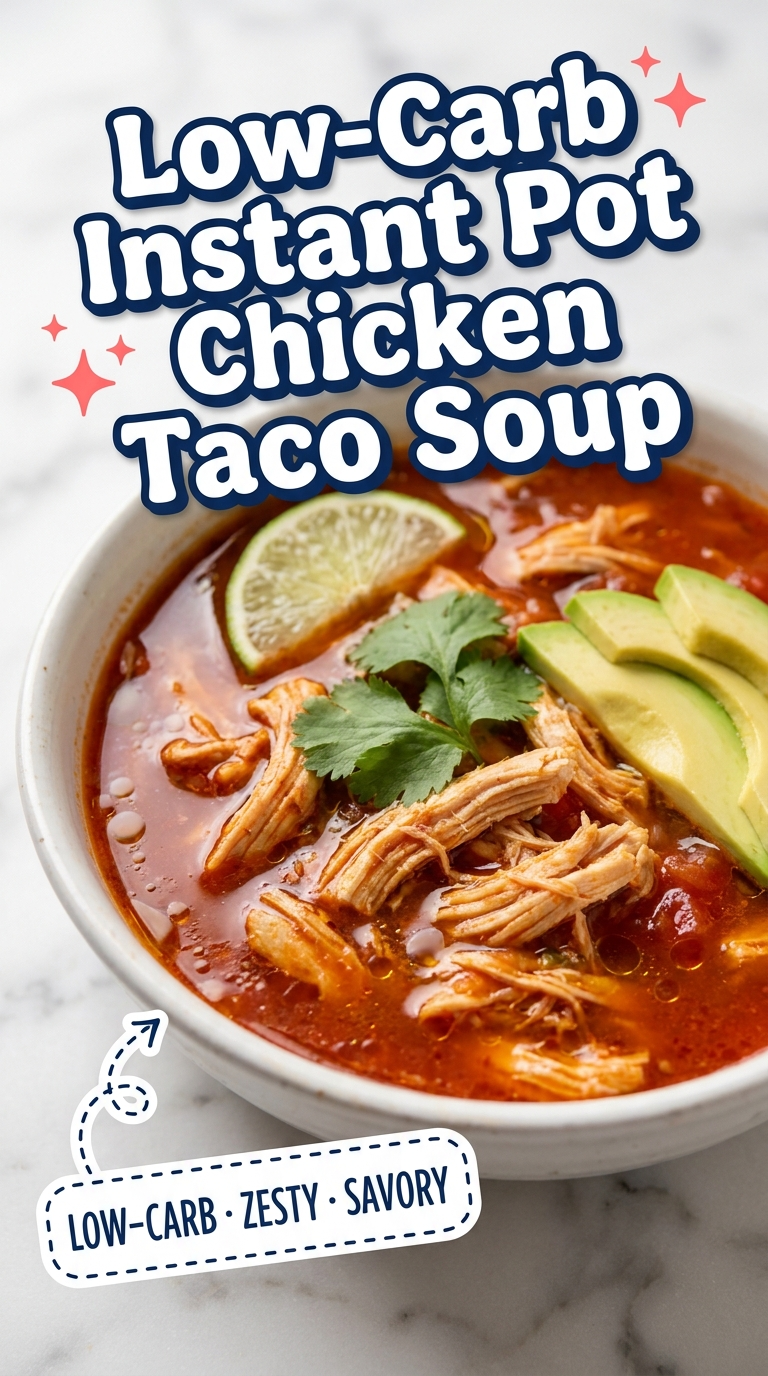 low carb instant pot chicken taco soup