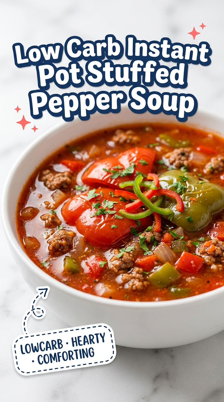 low carb instant pot stuffed pepper soup