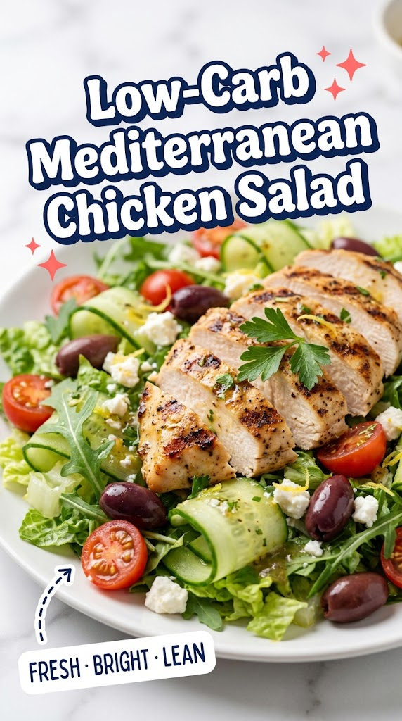 low carb mediterranean chicken salad