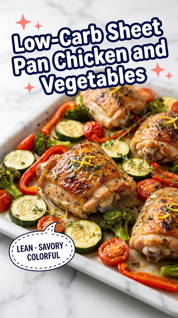 low carb sheet pan chicken and vegetables