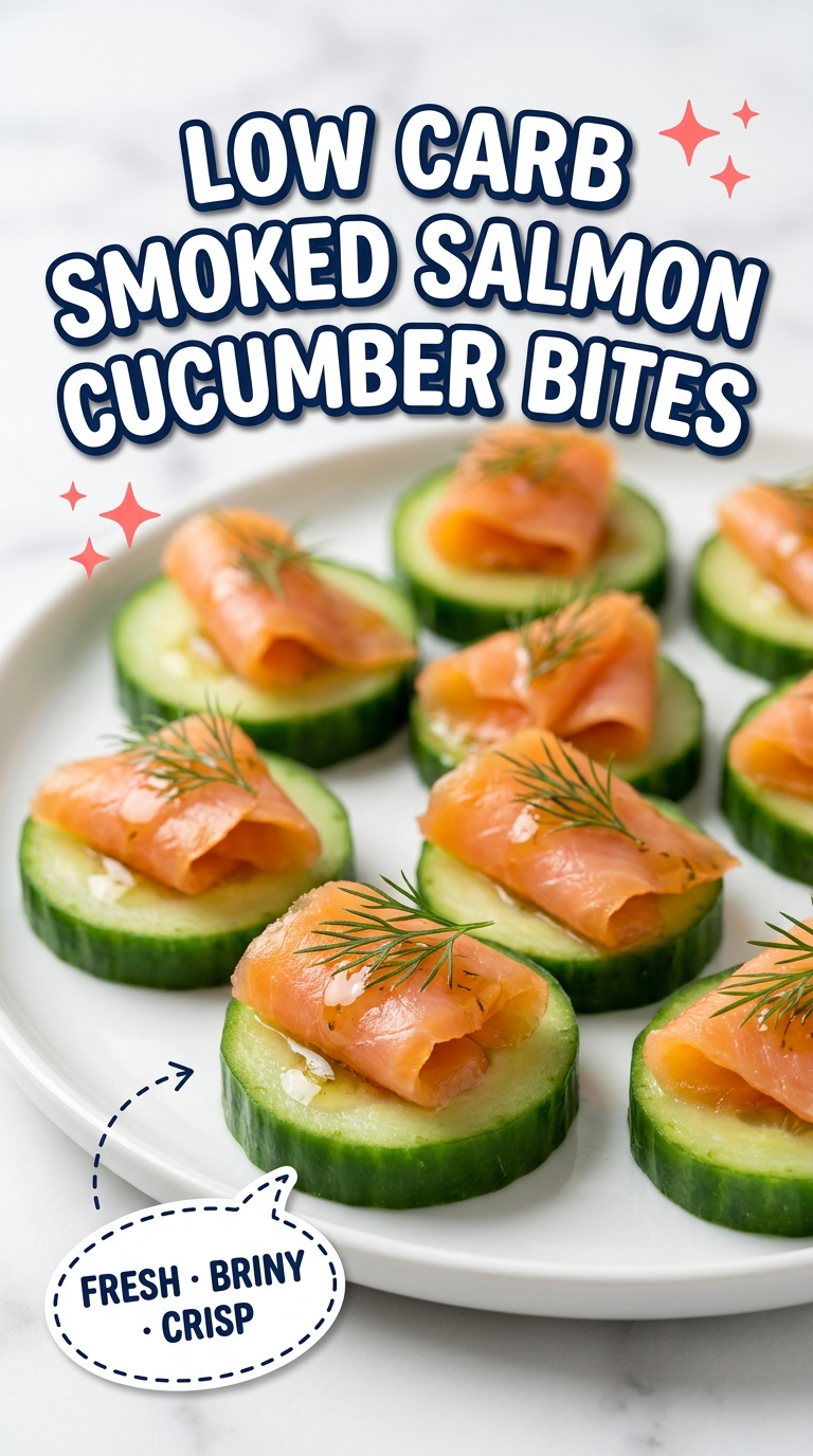low carb smoked salmon cucumber bites