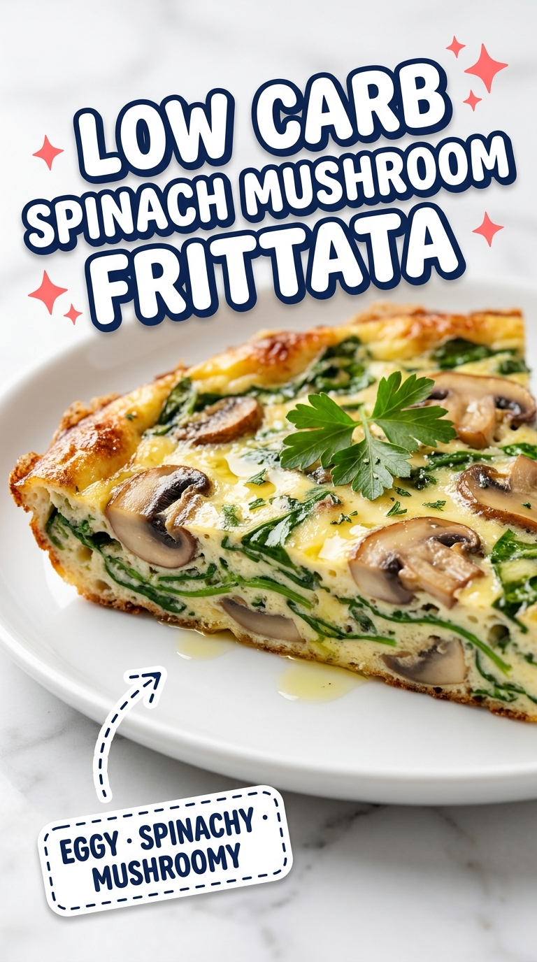low carb spinach mushroom frittata