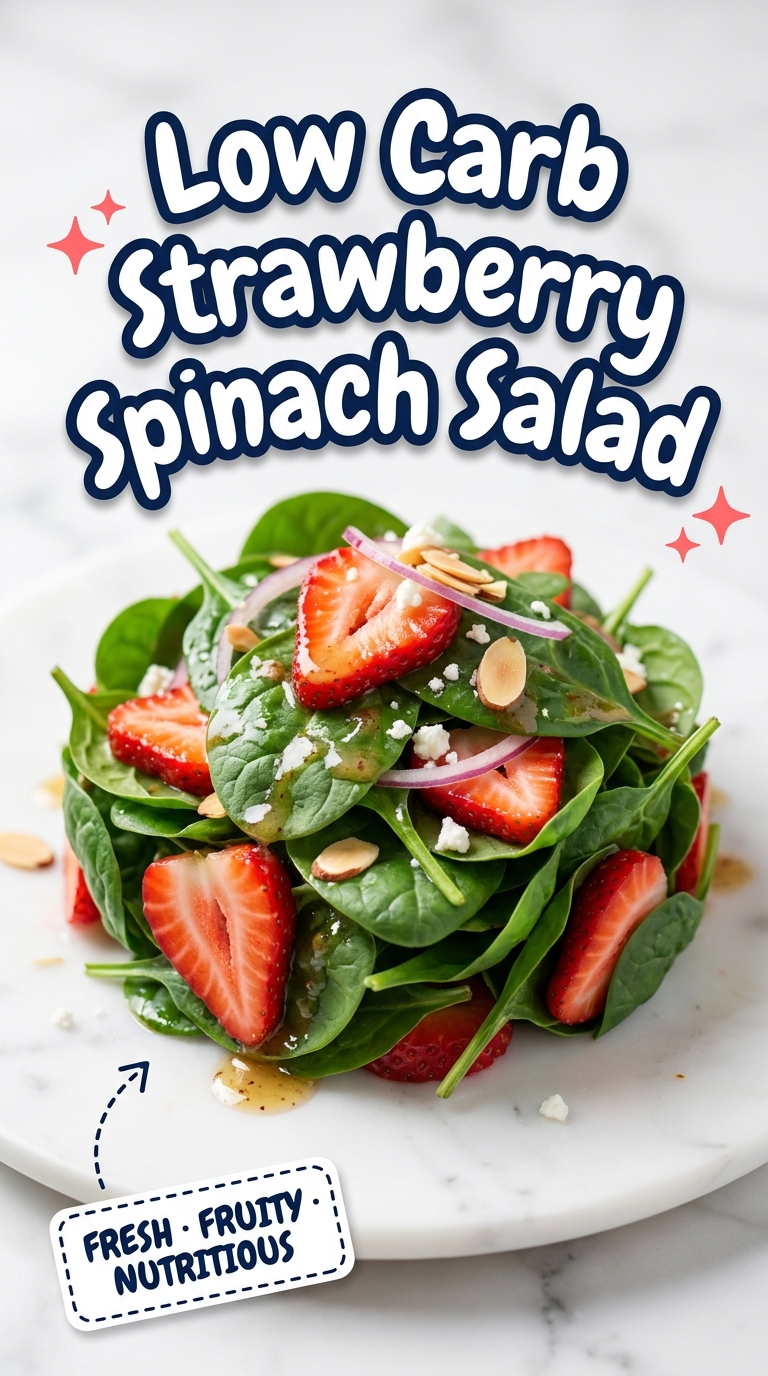 low carb strawberry spinach salad