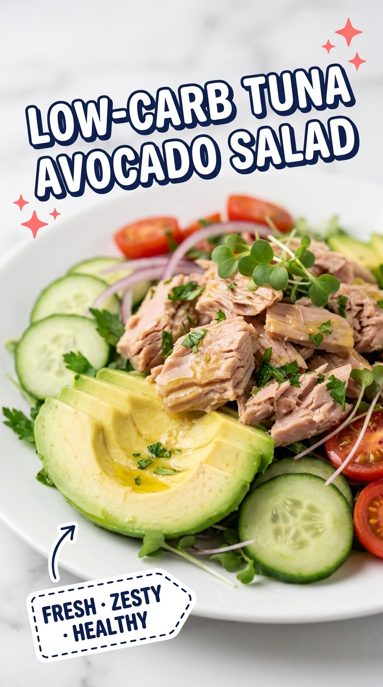 low carb tuna avocado salad