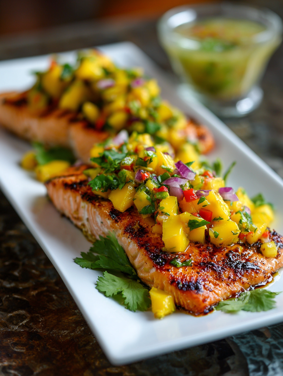Mango Salsa Grilled Salmon Recipe