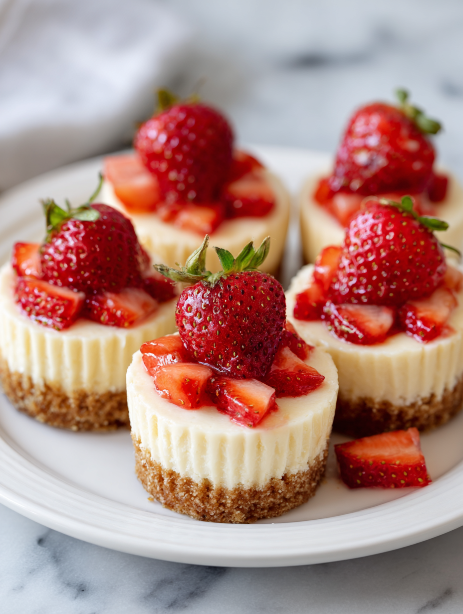 Mini Strawberry Cheesecakes Recipe