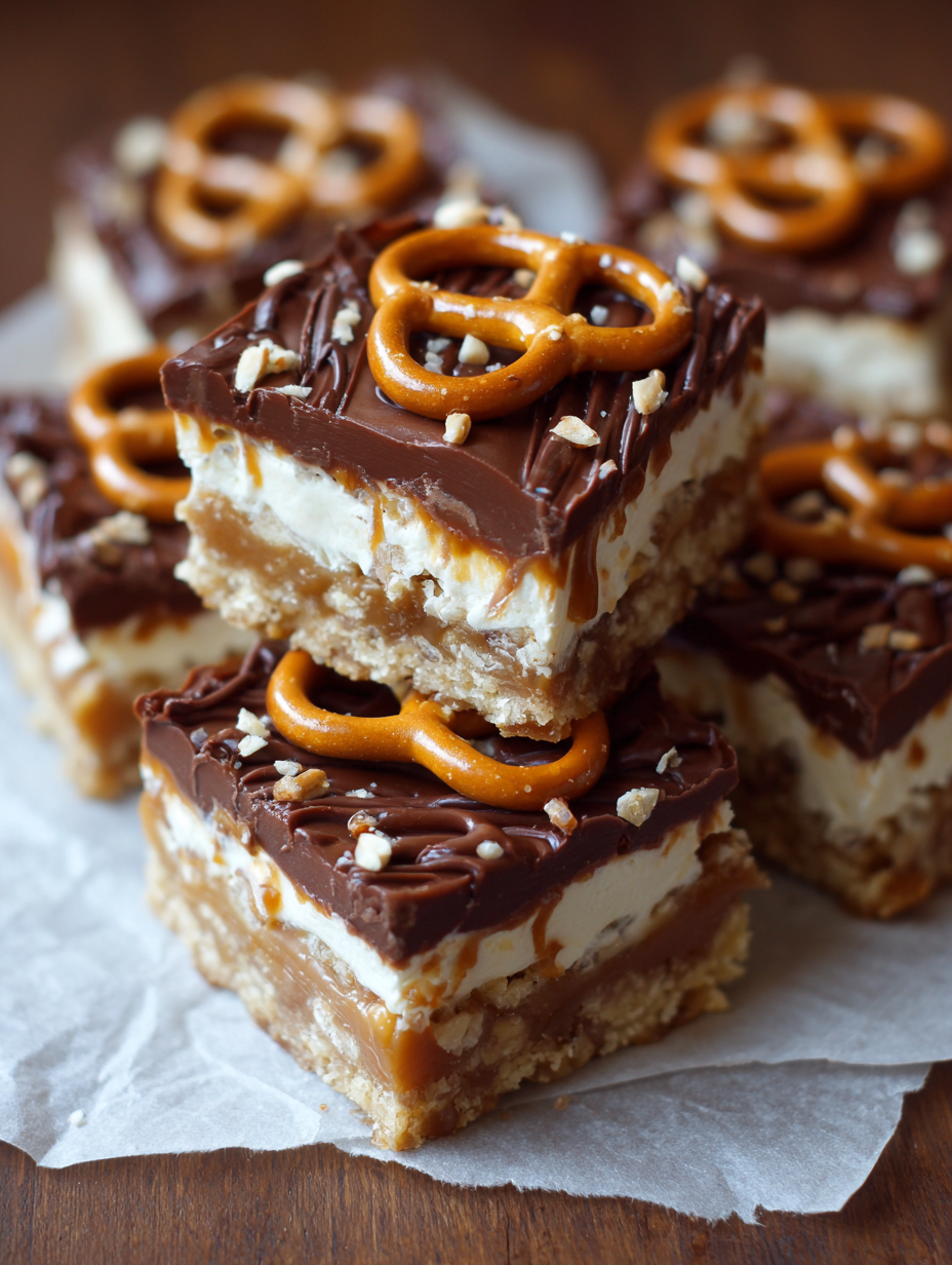 No Bake Pretzel Bars Recipe