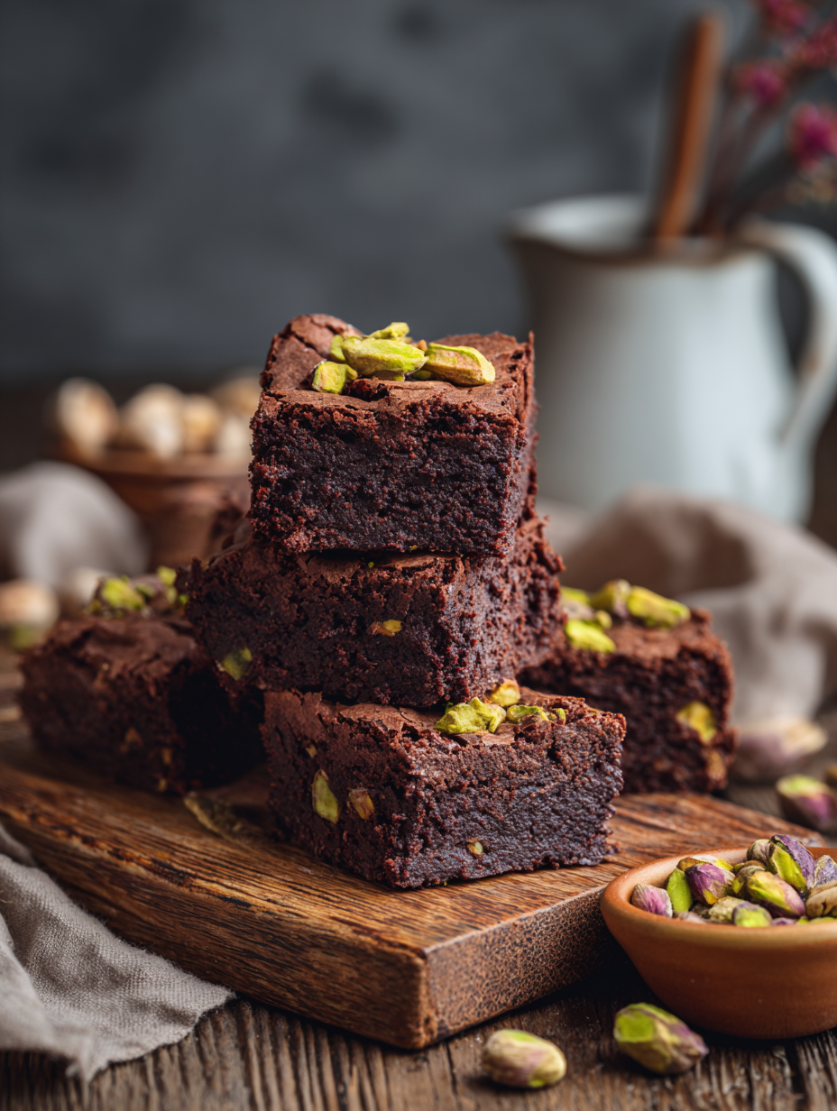 Pistachio Chocolate Brownies