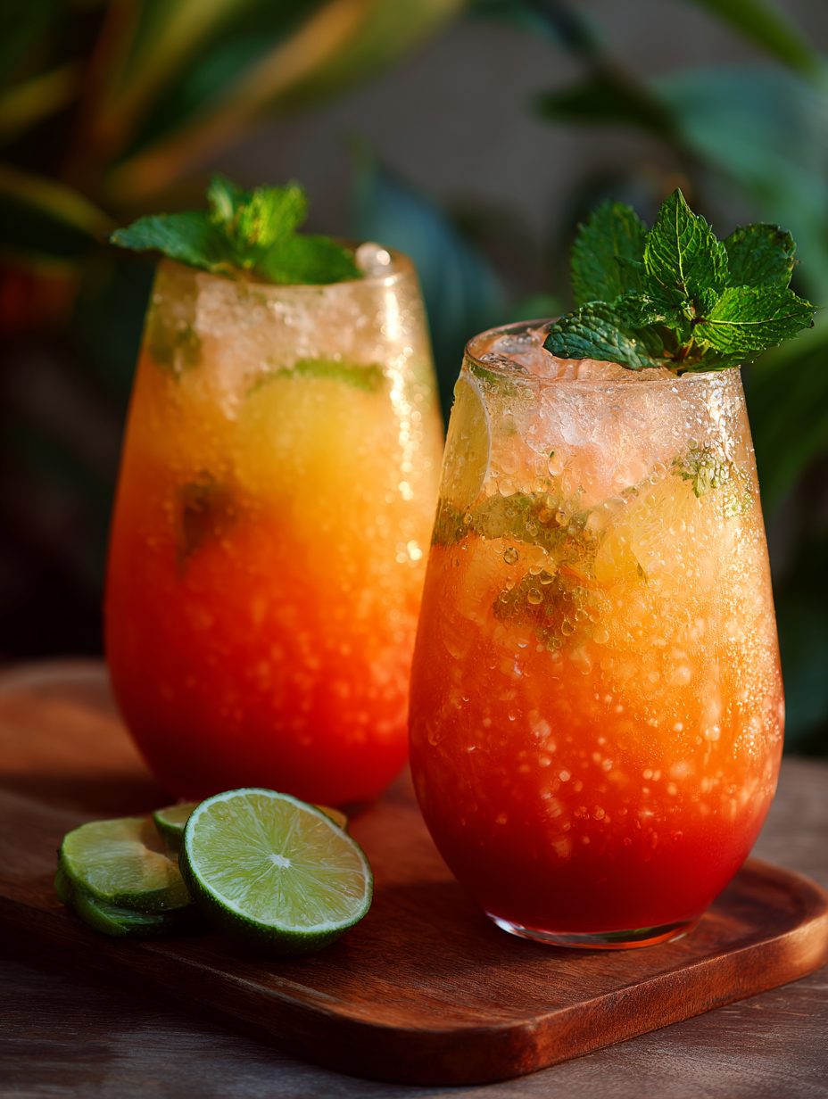 Refreshing Sunrise Mocktail