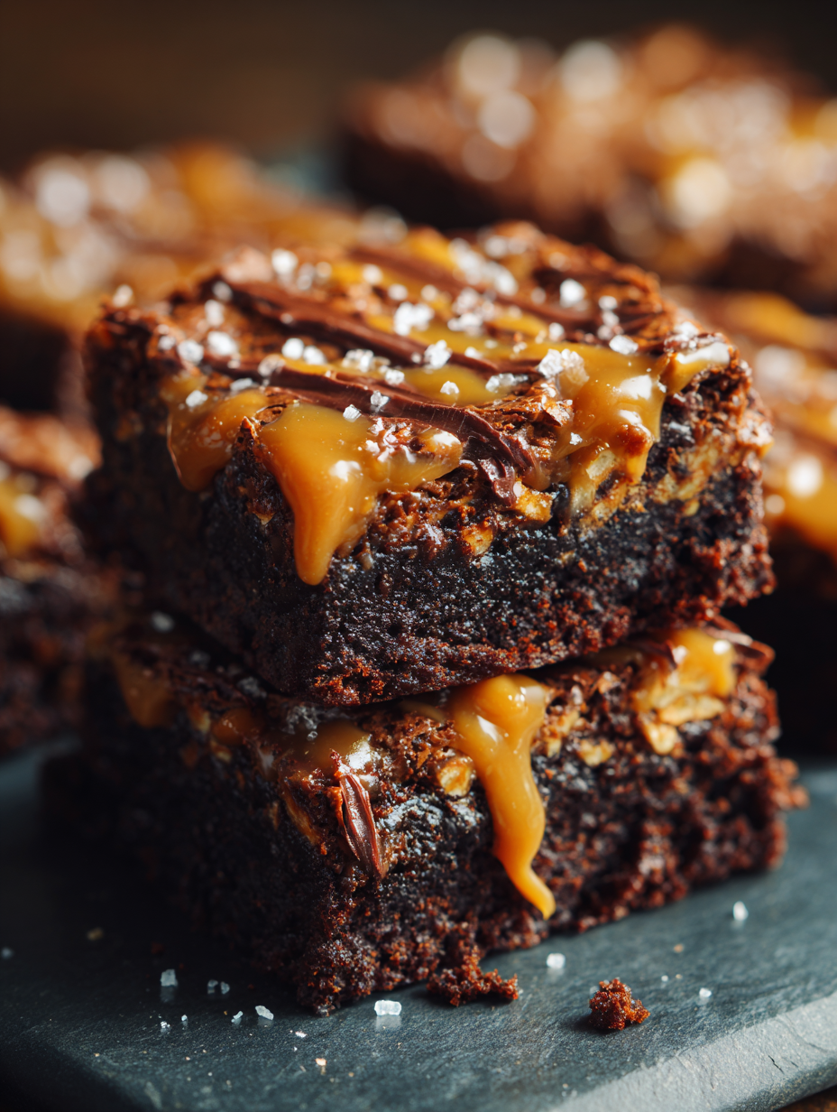 Salted Caramel Pretzel Brownie