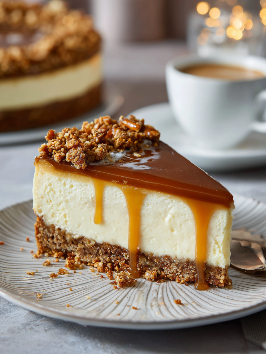 Salted Caramel Pretzel Cheesecake