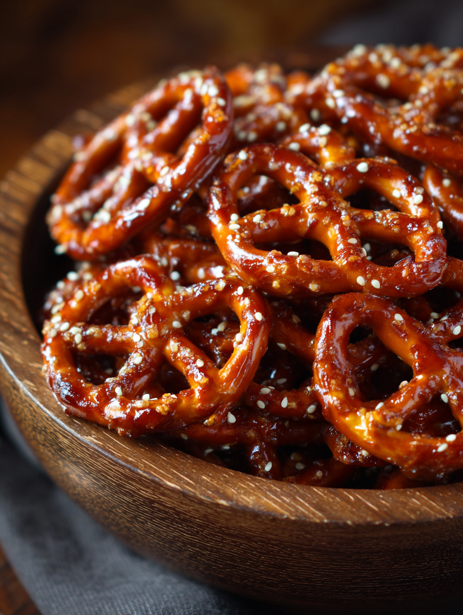 Spicy Honey Pretzels