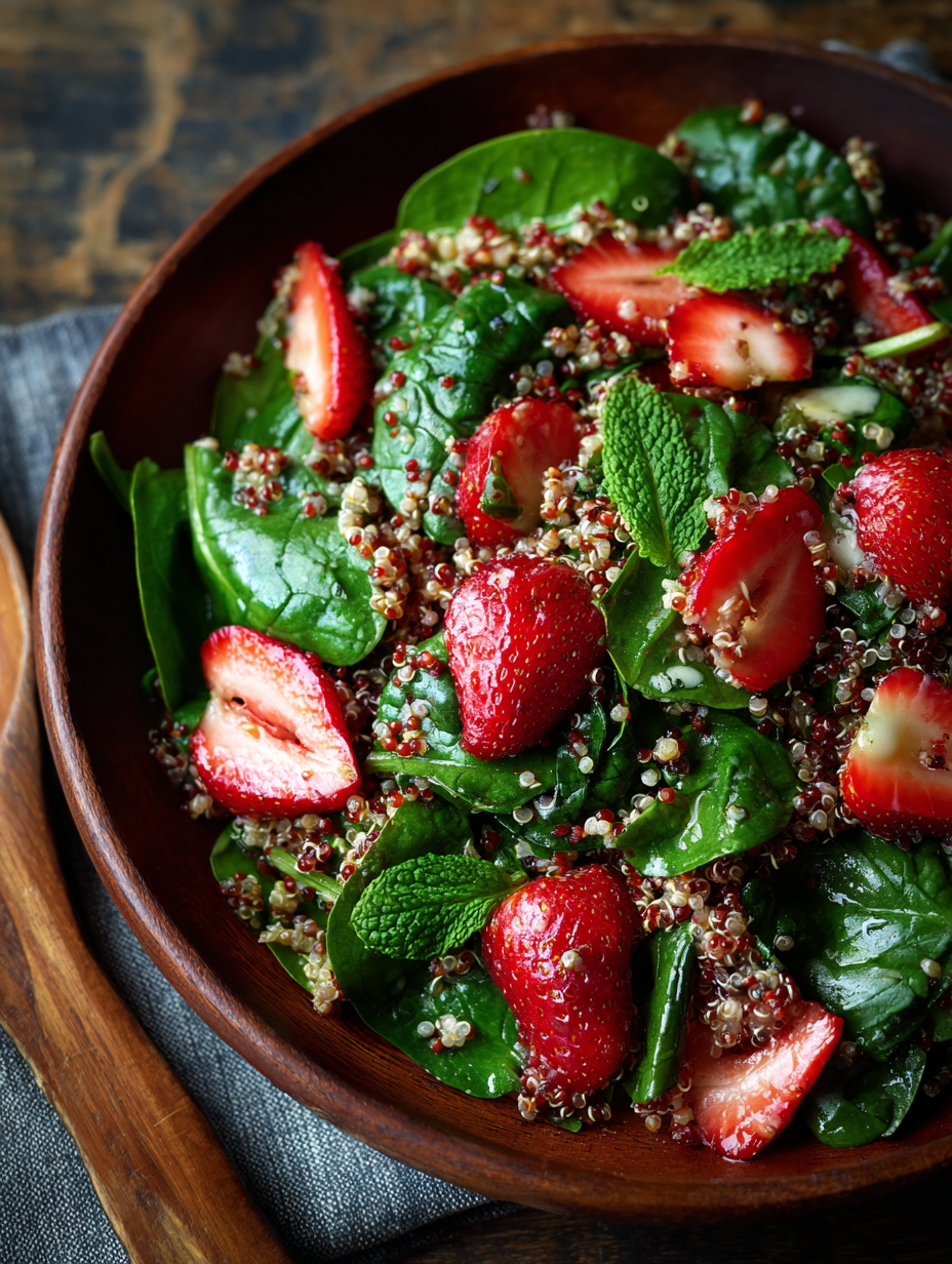 Strawberry Spinach Quinoa Salad Recipe