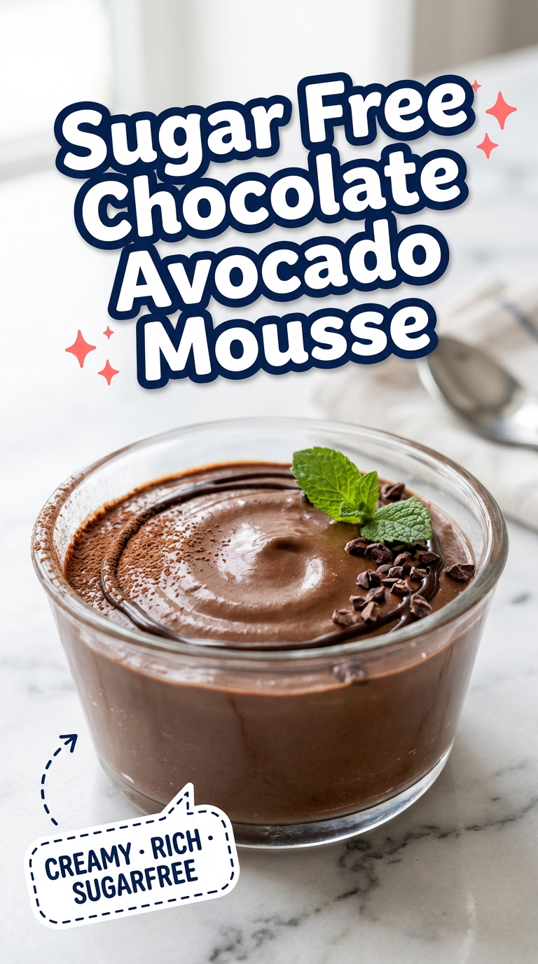 sugar free chocolate avocado mousse