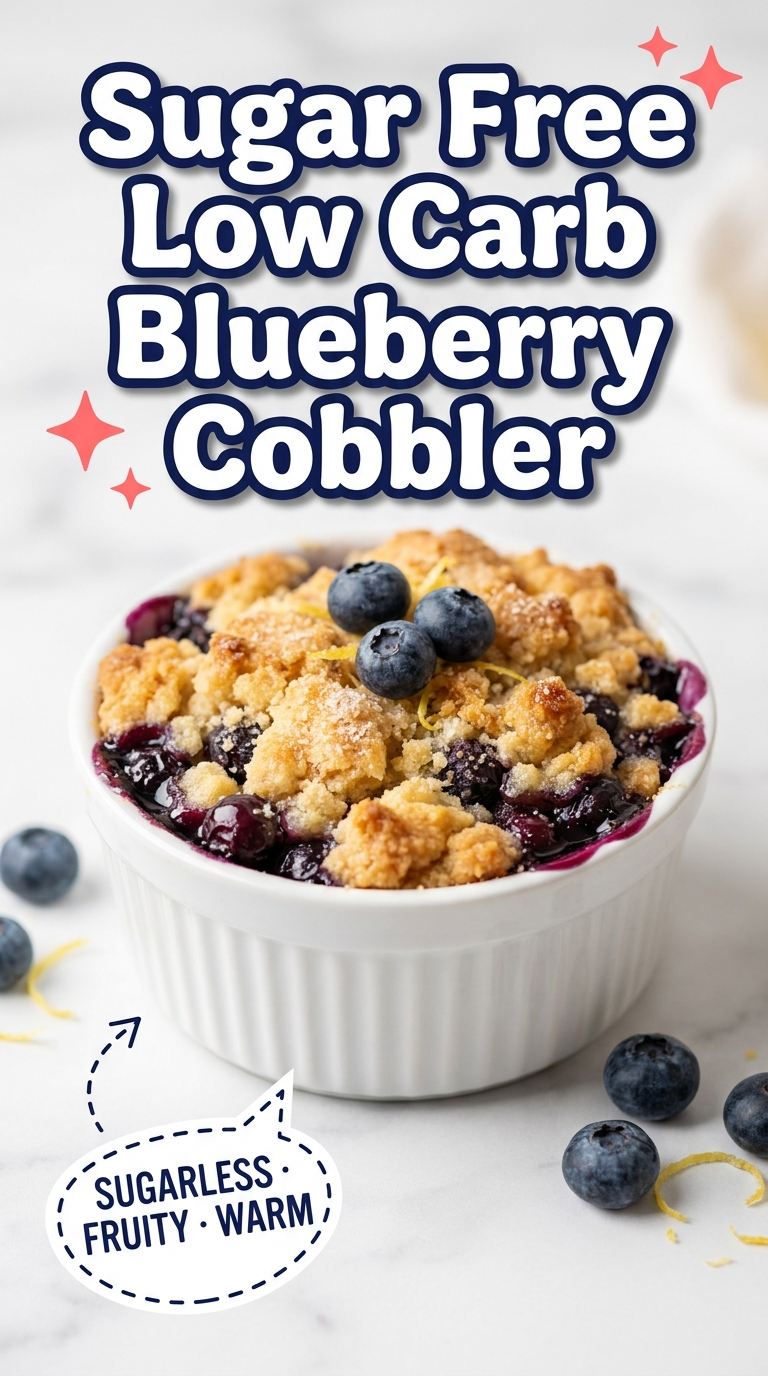 sugar free low carb blueberry cobbler
