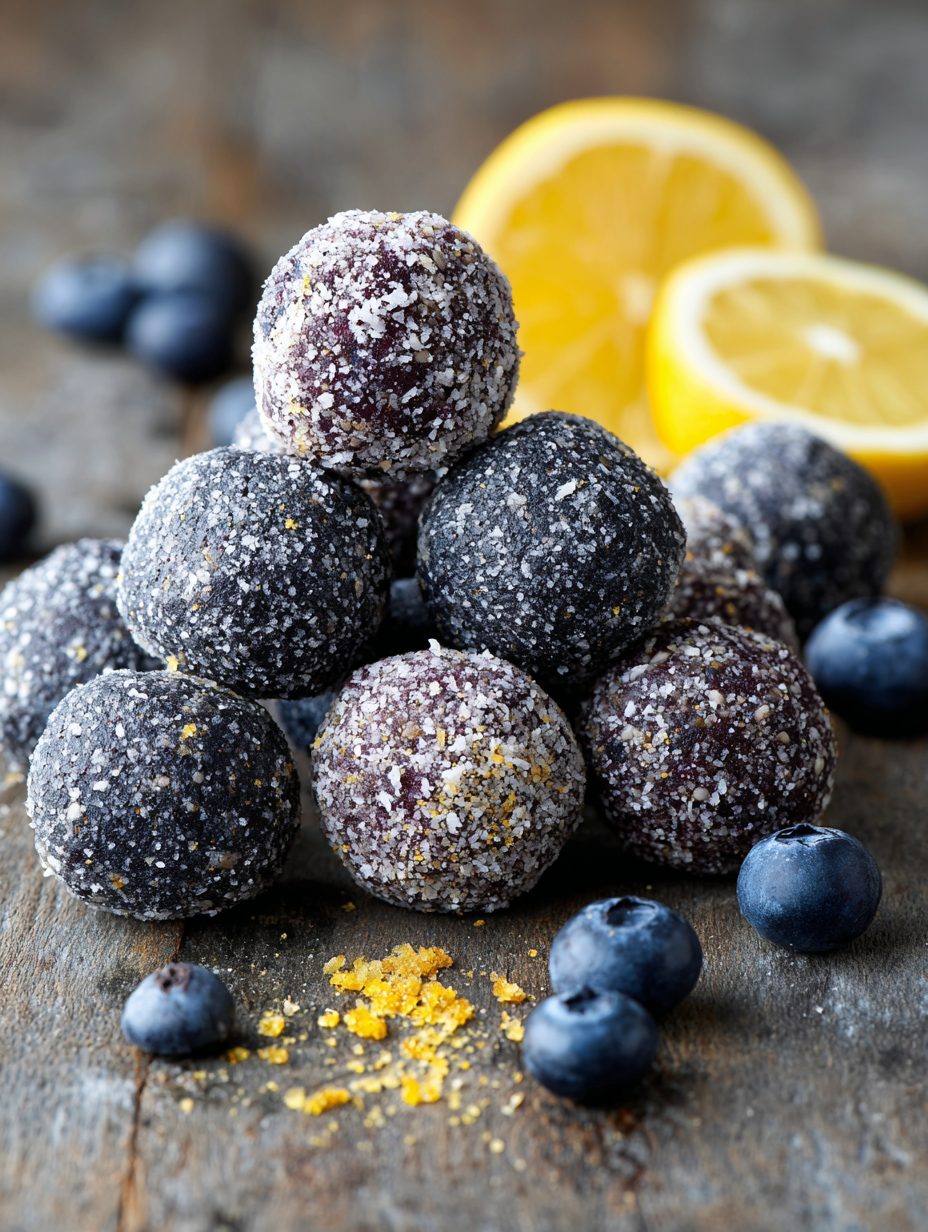 Sweet Lemon Blueberry Protein Bites